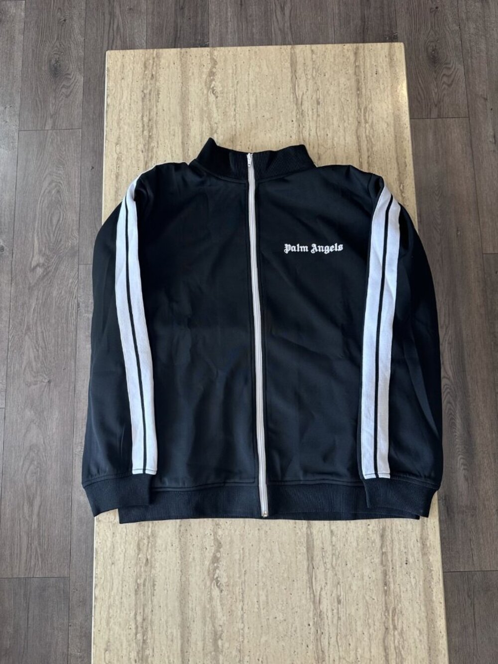 🔥Palm Angels 🔥 Black Tracksuit Jacket Black/White - Size: Large